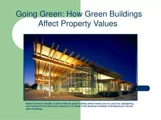 Going Green: How Green Buildings Affect Property Values