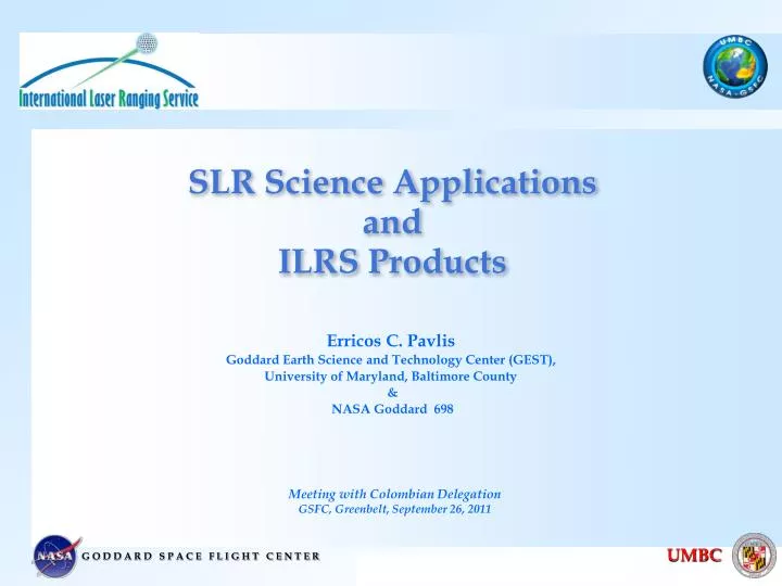 slr science applications and ilrs products