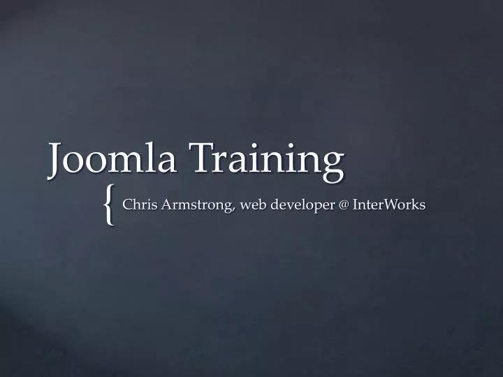 joomla training