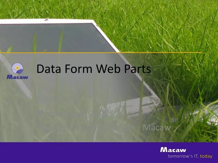 data form web parts