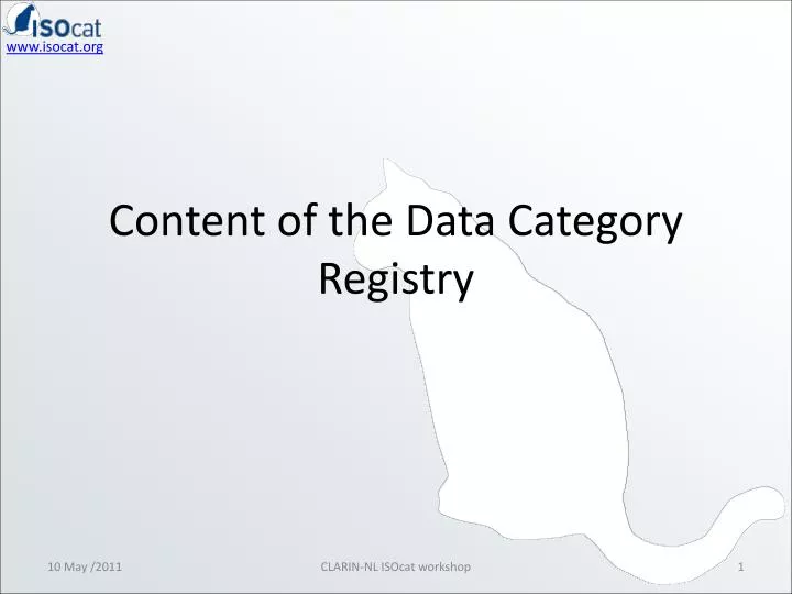 content of the data category registry
