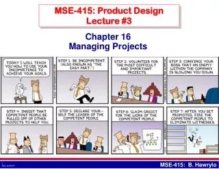 MSE-415: Product Design Lecture #3