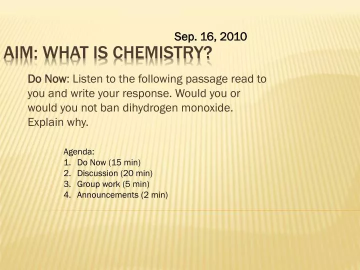 aim what is chemistry