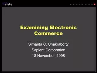 Examining Electronic Commerce