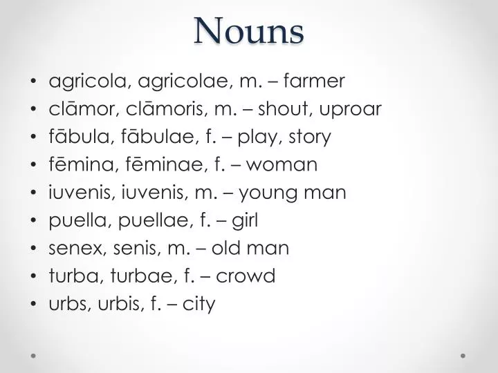 nouns