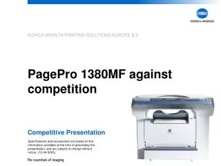 PagePro 1380MF against competition