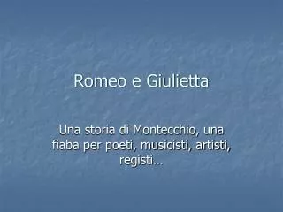 romeo e giulietta