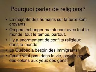 pourquoi parler de religions