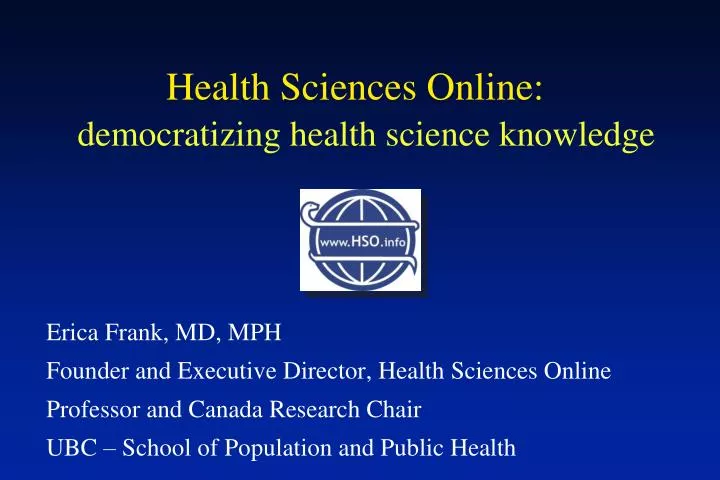 health sciences online