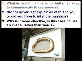 What do you think this ad for butter is trying to communicate to consumers?