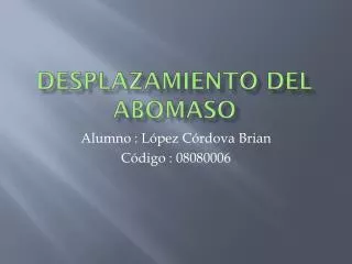 desplazamiento del abomaso