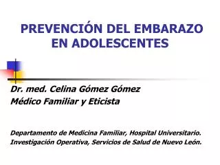 prevenci n del embarazo en adolescentes