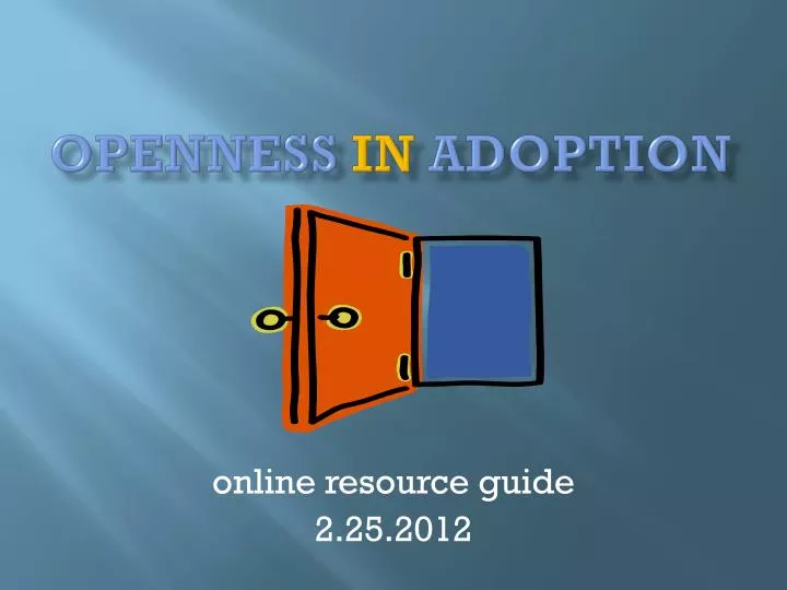 openness in adoption