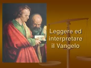 leggere ed interpretare il vangelo