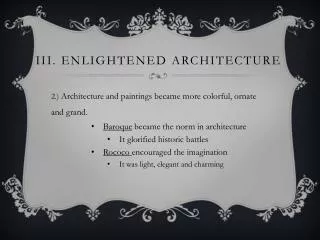 iIi . Enlightened architecture