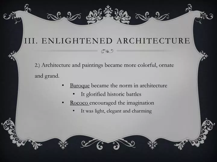 iii enlightened architecture