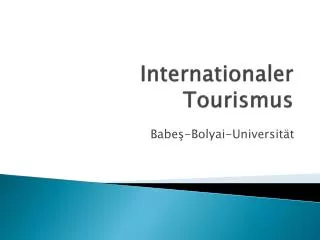 internationaler tourismus