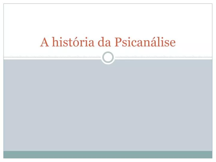 PPT A história da Psicanálise PowerPoint Presentation free download ID
