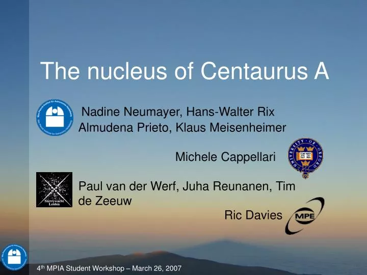 the nucleus of centaurus a