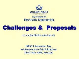Challenges &amp; Proposals