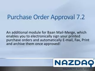 Purchase Order Approval 7.2
