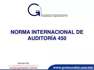 norma internacional de auditor a 450