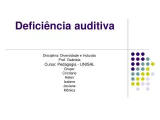 defici ncia auditiva