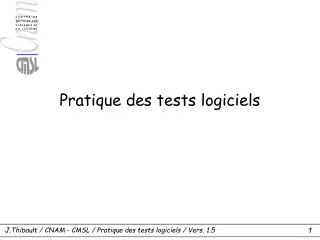 pratique des tests logiciels