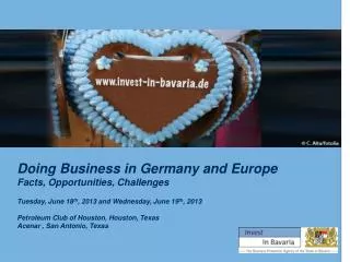 Doing Business in Germany and Europe Facts, Opportunities, Challenges