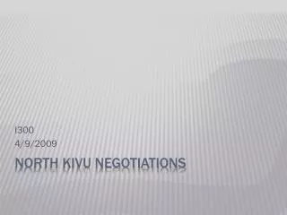 North Kivu Negotiations