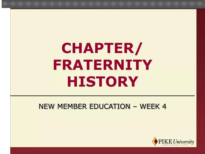 chapter fraternity history
