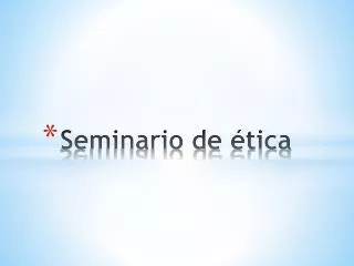 seminario de tica