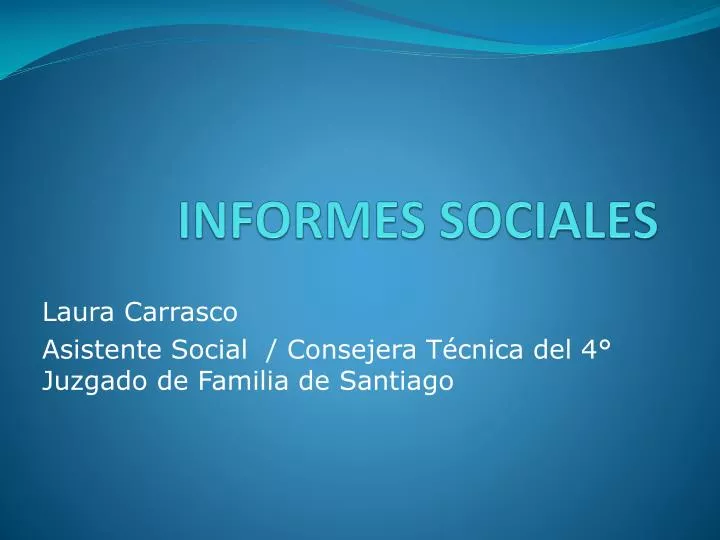 informes sociales