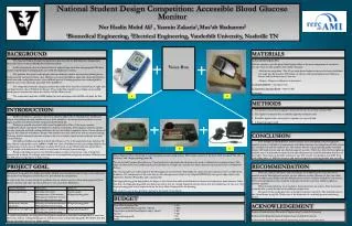 National Student Design Competition: Accessible Blood Glucose Monitor