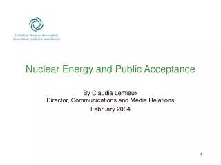 Nuclear Energy and Public Acceptance
