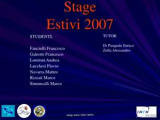 stage estivi 2007