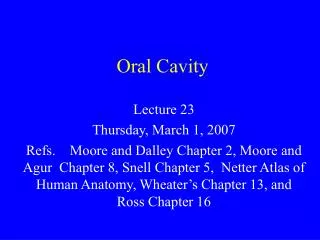 Oral Cavity