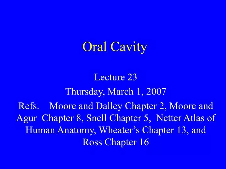 oral cavity