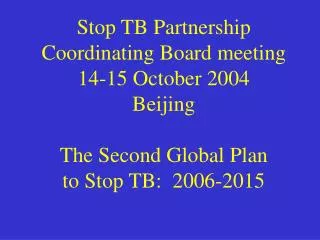 Global TB control targets