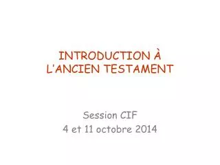 introduction l ancien testament