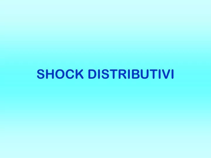 shock distributivi