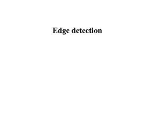 Edge detection