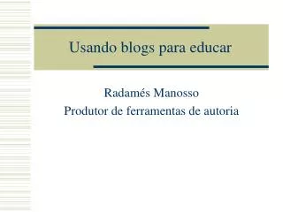 usando blogs para educar