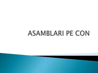 asamblari pe con