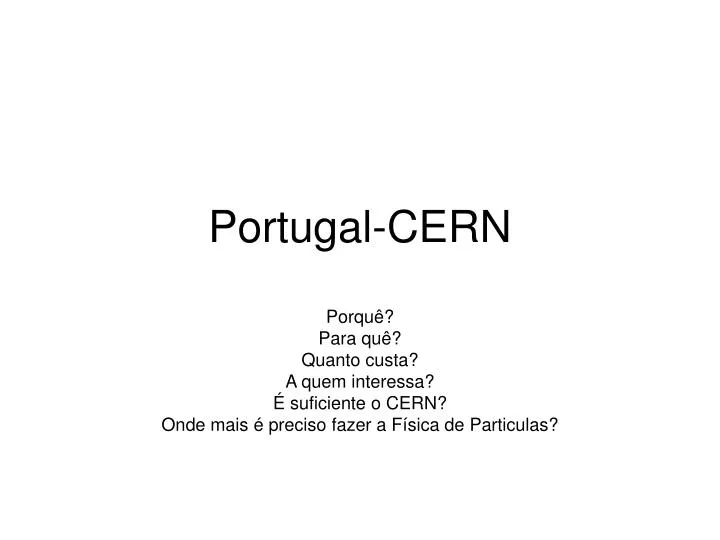 portugal cern