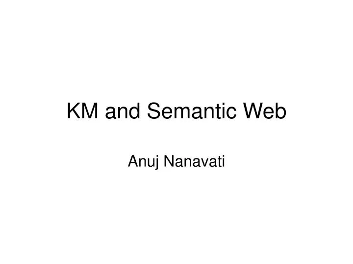 km and semantic web