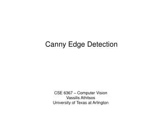 Canny Edge Detection