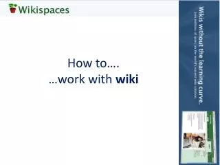 how to work with wiki