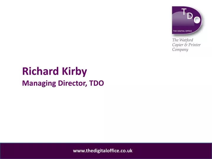 richard kirby managing director tdo