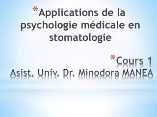 cours 1 asist univ dr minodora manea